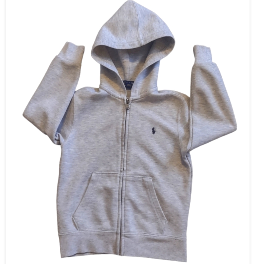 Ralph Lauren Polo Authentic hoodie zip front .sz S 5 kids blue label - Picture 1 of 8
